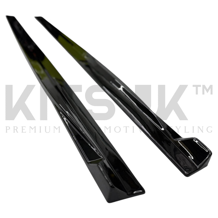 Mercedes W177/A35 Side Skirt Extensions- Gloss Black