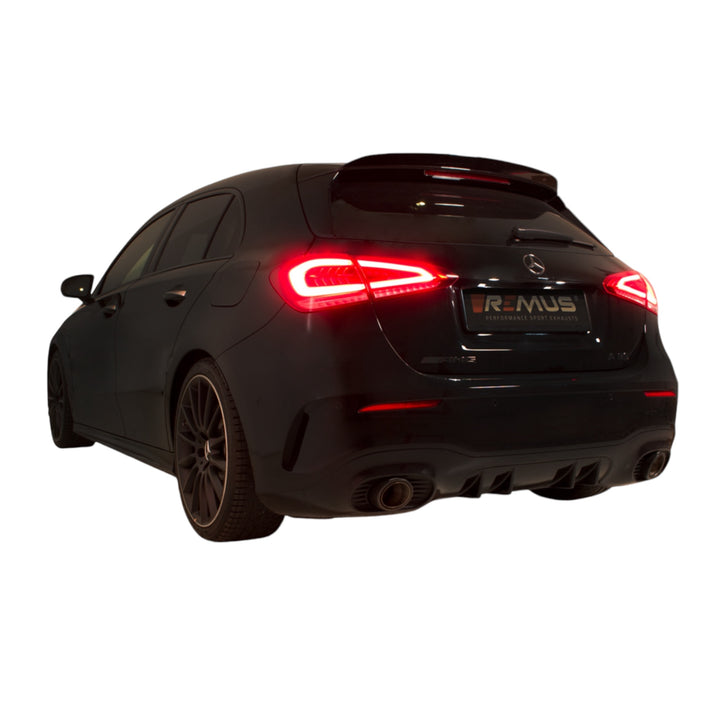 Mercedes A35 - Axle-back-system: Sport exhaust, with 1 integrated valve, incl. EC type approval