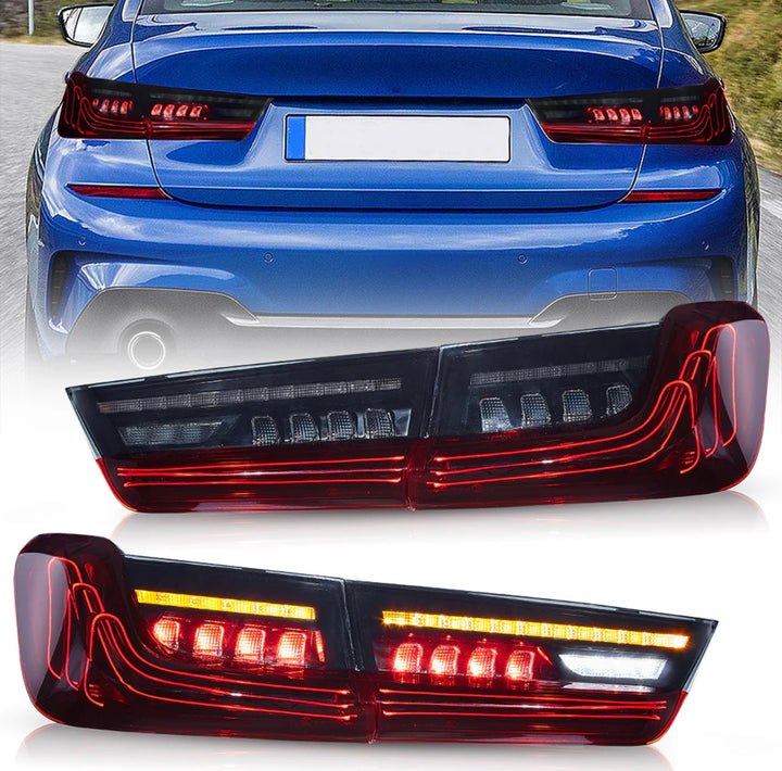 LED Laser CSL Style Tail lights For BMW 3-Series G20/G80 2019-UP With Sequential Amber Turn Signals