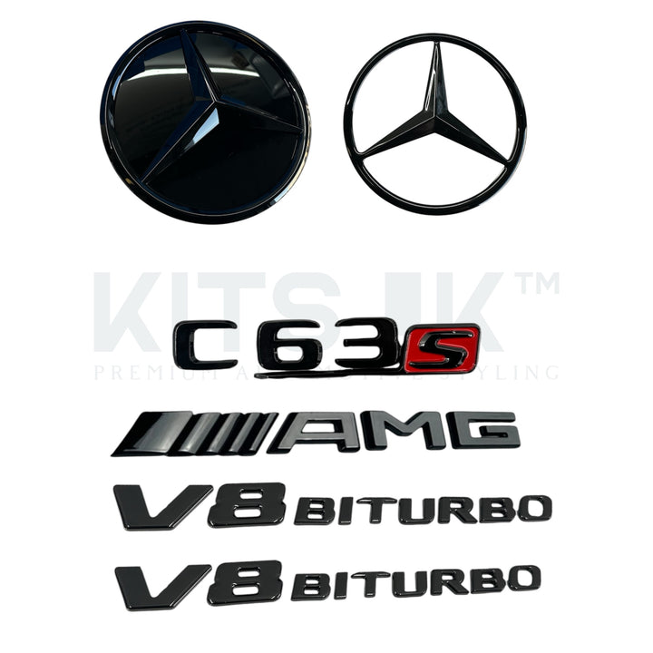 Mercedes W205 C63/C63s Black Badge Package (WITH FRONT GRILLE STAR)