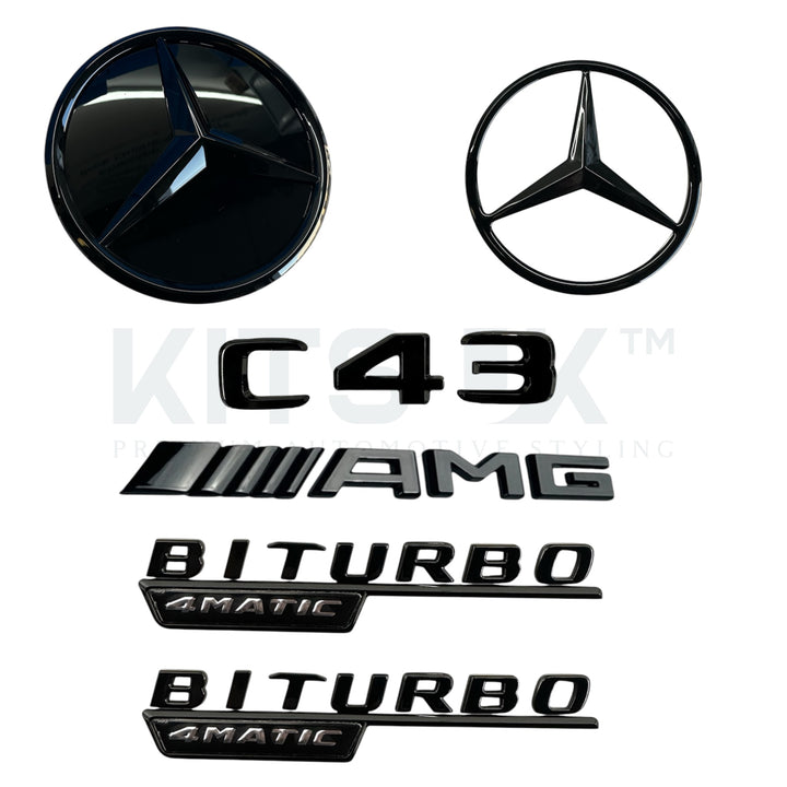 Mercedes W205 C43 Black Badge Package (WITH FRONT GRILLE STAR)