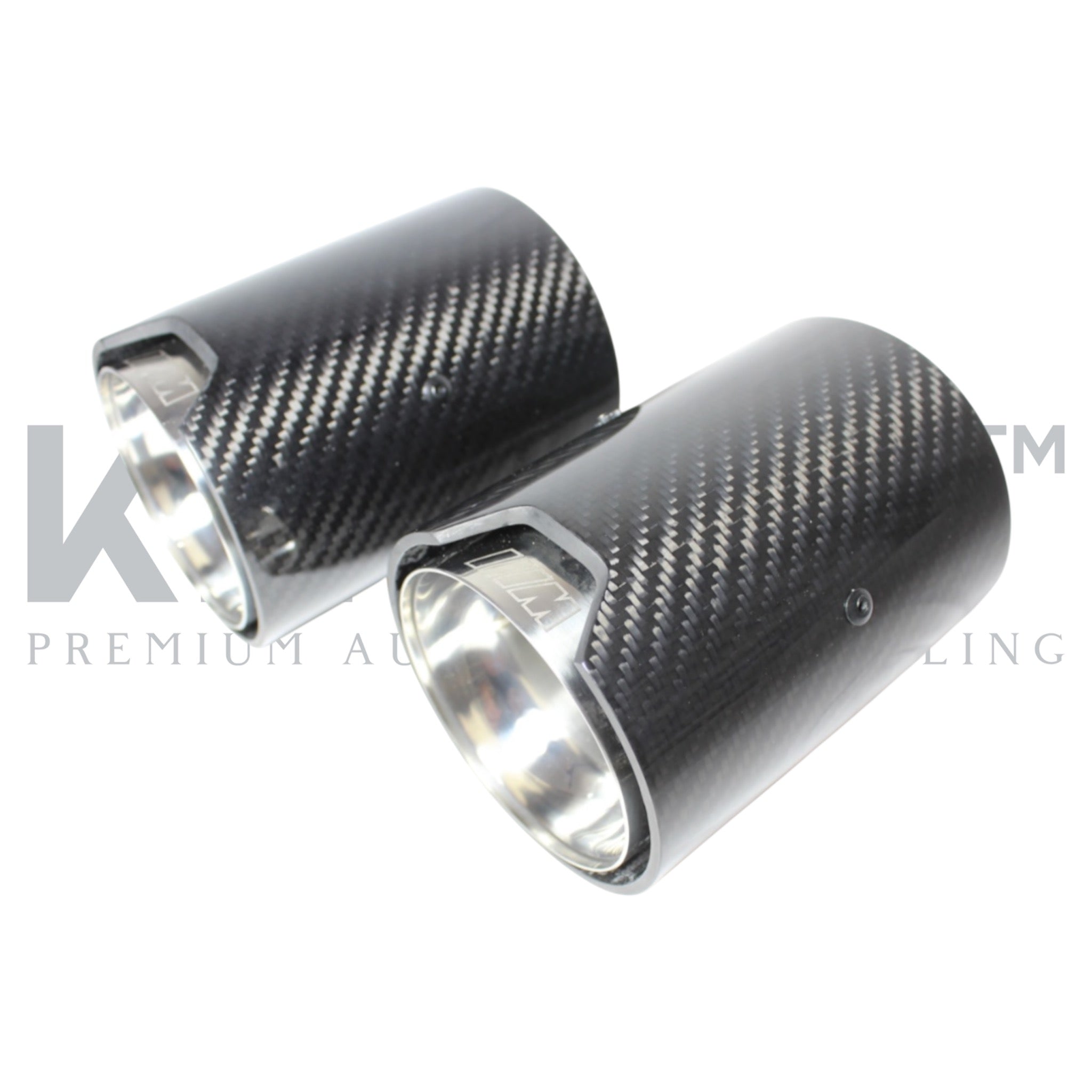 BMW CARBON FIBRE EXHAUST TIPS 135i/140i/235i/240i/335i/340i/435i/440i - CHROME (SET OF 2)